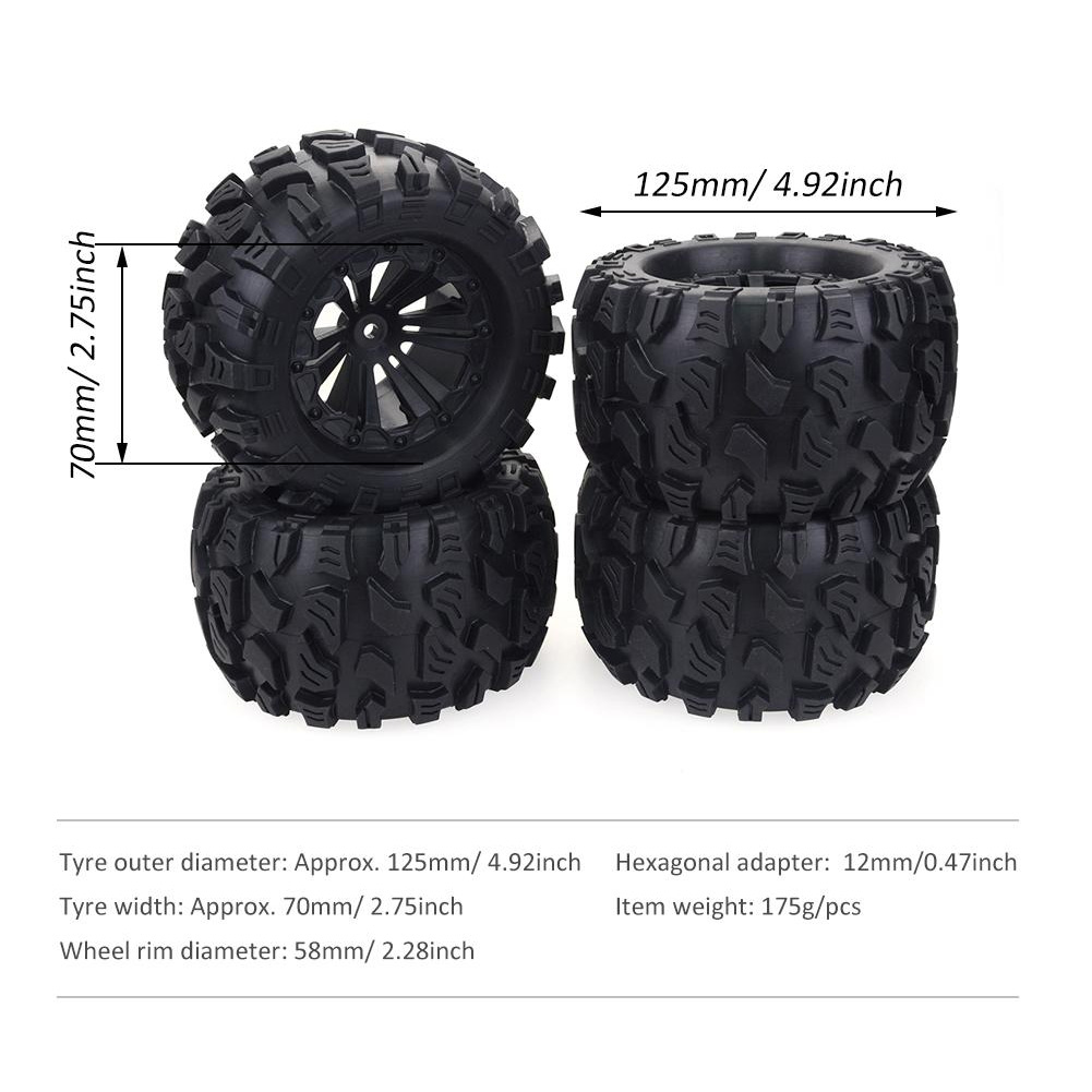 Rc Truck Monster - ZD Racing-Monster Truck Tire, Rochas de