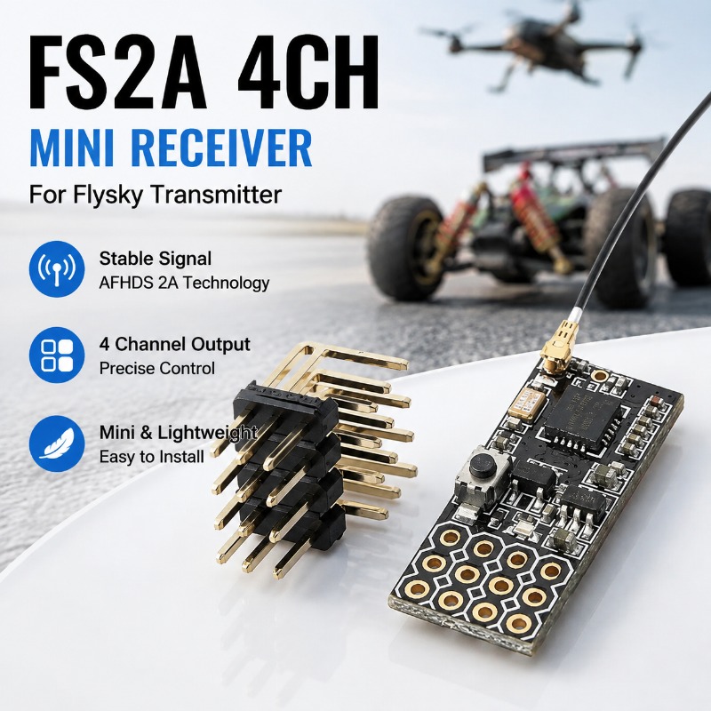 Rc Hobby Wing - Receptor PWM de 4 Canais FS