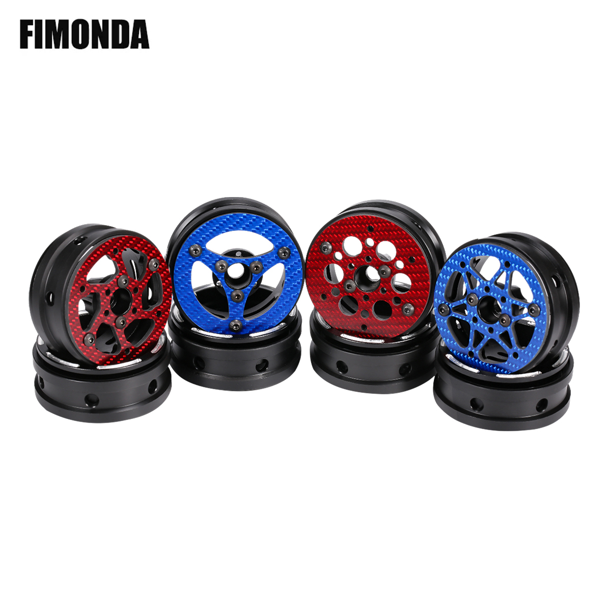 Rc Crawler 4X4 - 1.9 Polegada jantes de fibra carbono