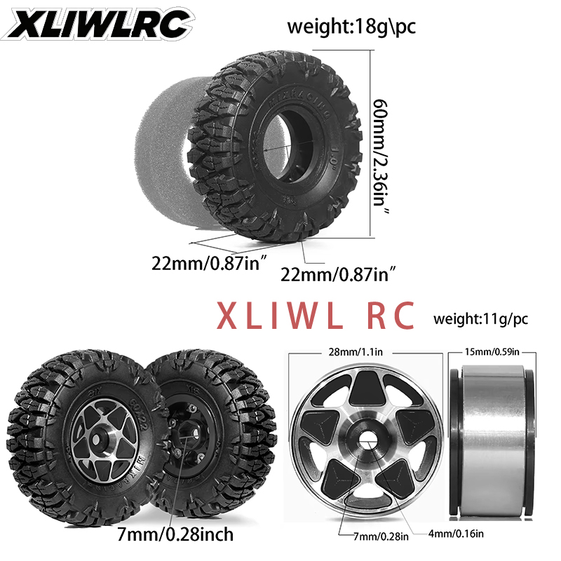 Conjunto de 4 pneus com jantes - Rc Tire Foam Insert avaliação e preço