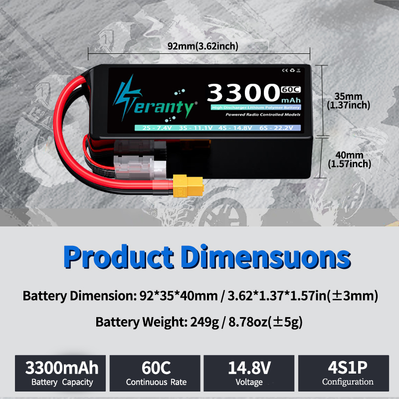 Bateria Lipo TERANTY 4S 3300mA - Rc Crawler 4X4 avaliação e preço