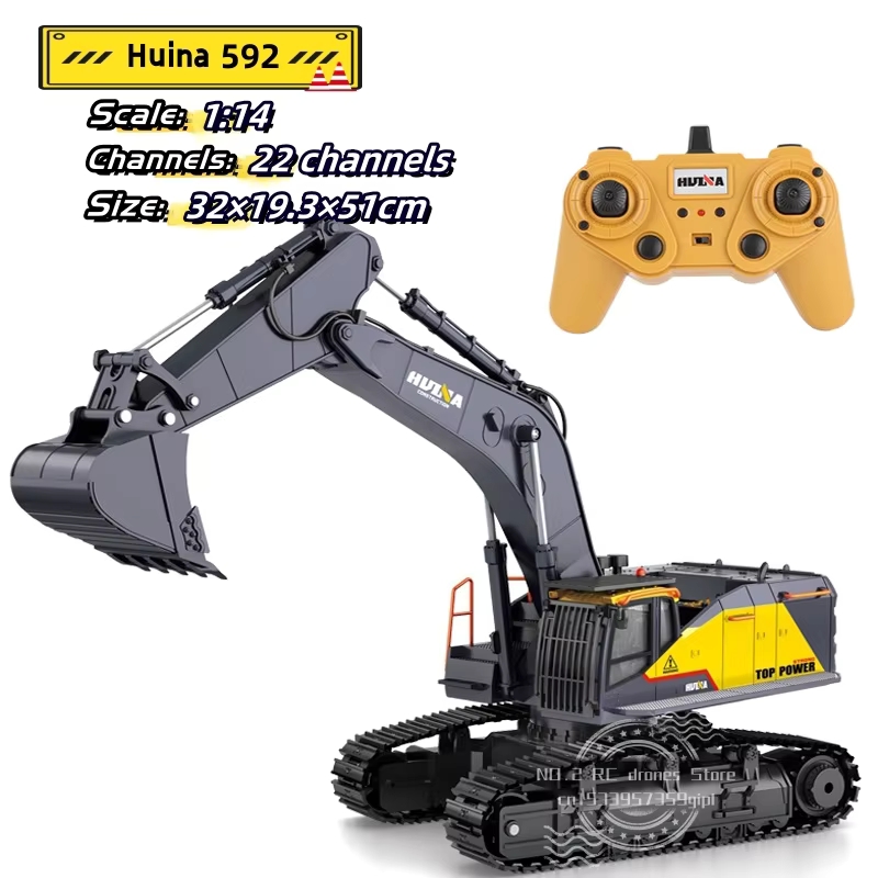 Huina-grande controle remoto l - Rc Excavator Hydraulic avaliação e preço