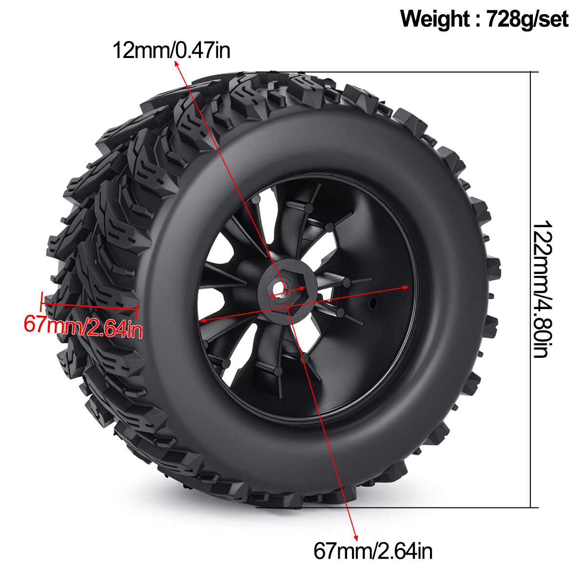 4 Peças de Pneus e Rodas para  - Rc Tire Foam Insert avaliação e preço