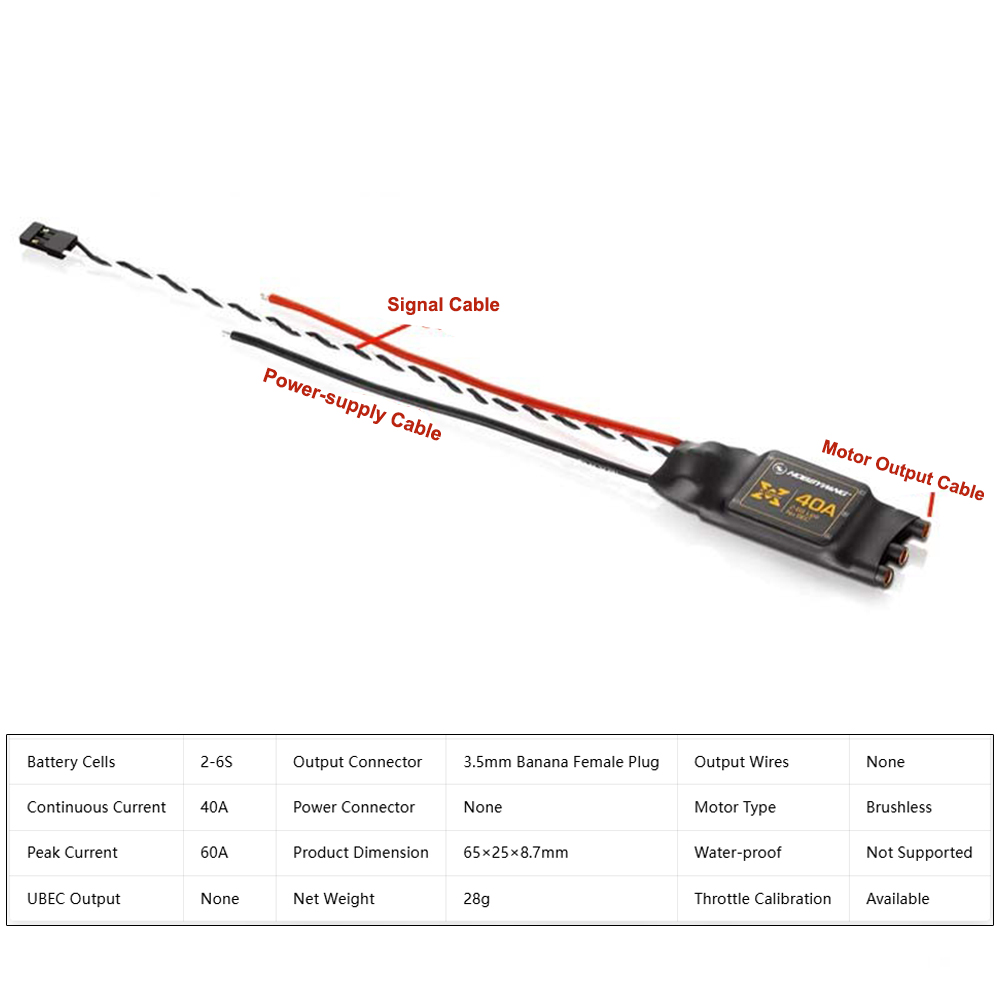 Hobbywing XRotor 40A ESC Brush - Rc Hobby Wing avaliação e preço