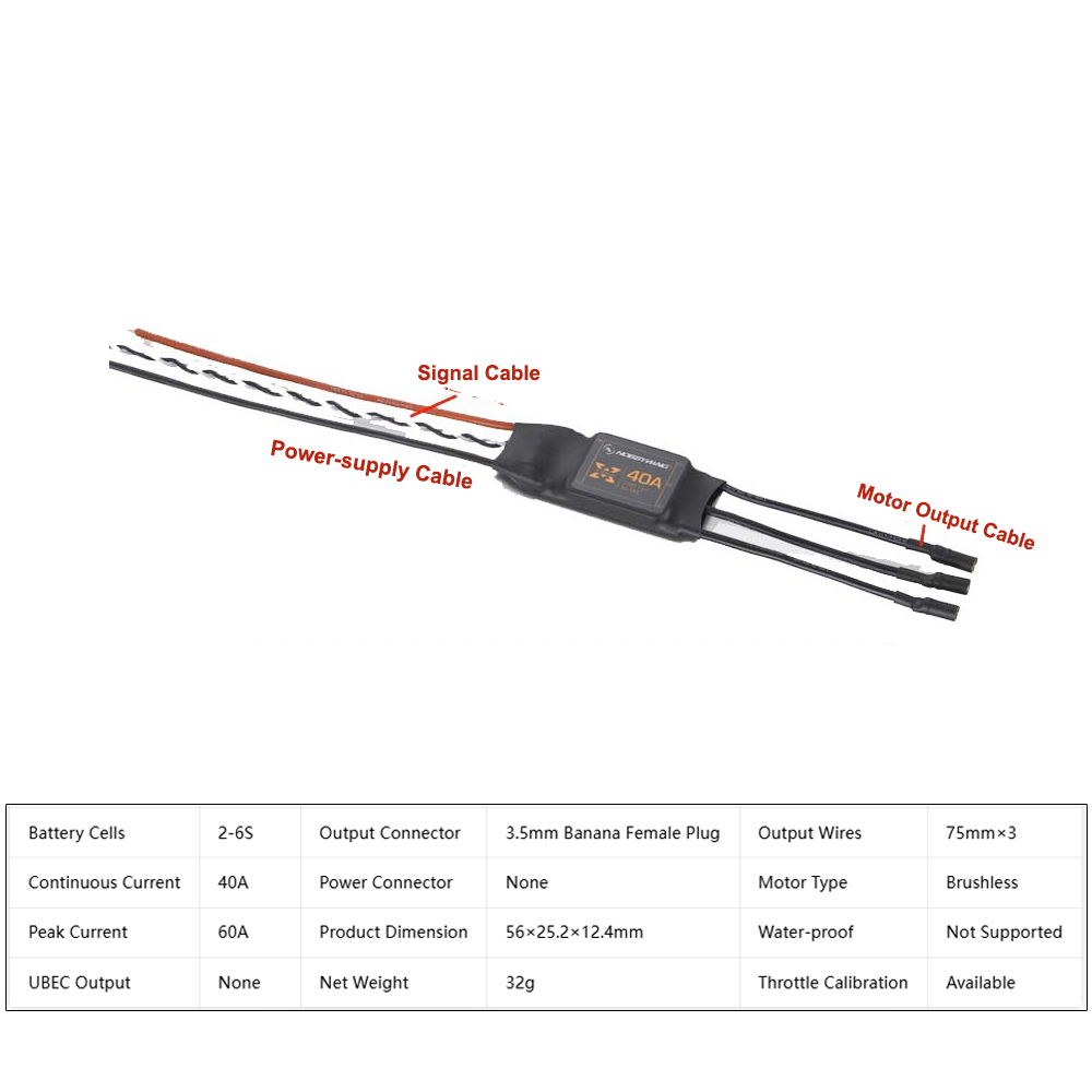 Hobbywing XRotor 40A ESC Brush - Rc Hobby Wing avaliação e preço
